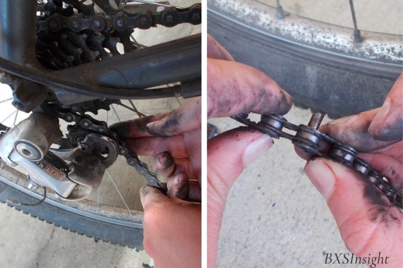 how to fix a bike chain with gears