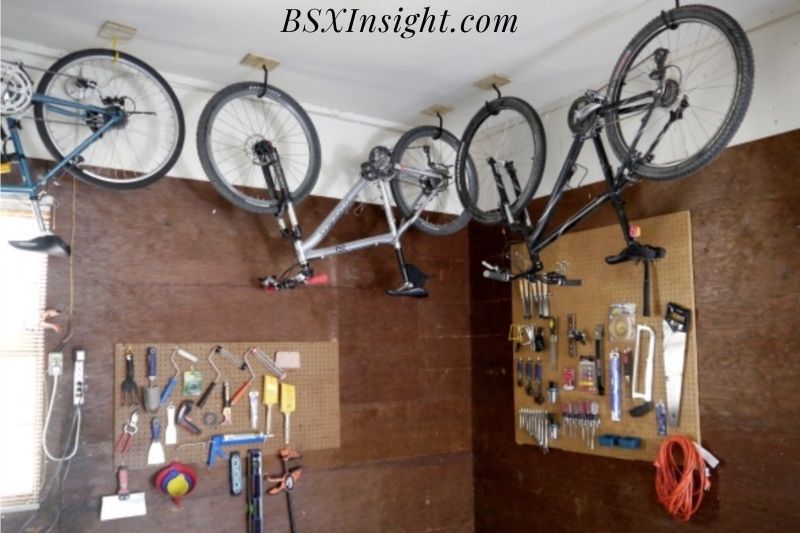 Ceiling bike hooks